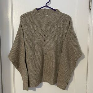 Mango pointelle mockneck sweater